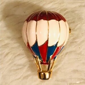 P.S. Co. 2000 Red, White & Blue Hot Air Balloon Brooch